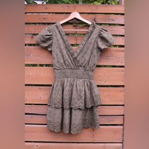 american eagle green lace dress